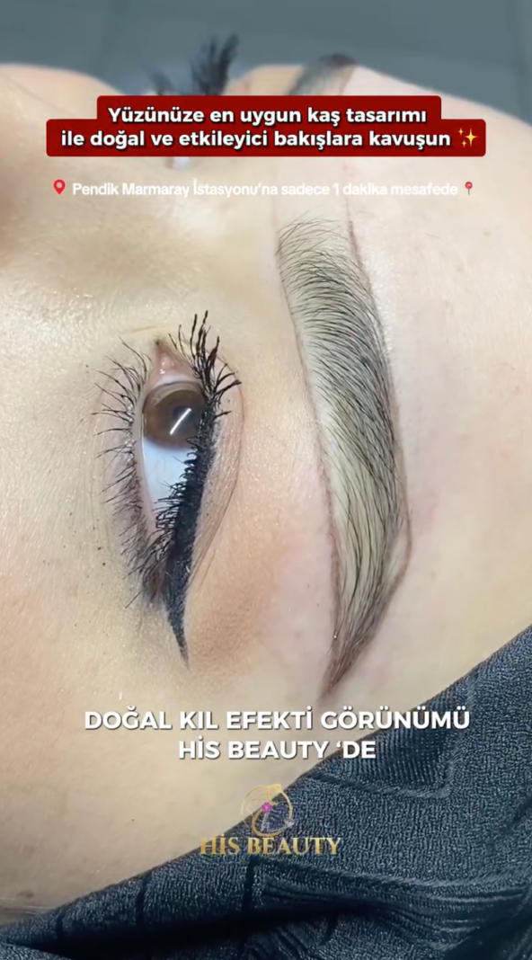 Doğal kıl görünümü microblading videosu